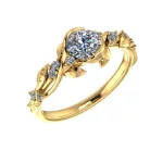 Ékszerpalota eljegyzési gyűrű 0,5ct G/VS gyémánttal BRK504 sárga arany