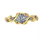 Ékszerpalota eljegyzési gyűrű 0,5ct G/VS gyémánttal BRK504 sárga arany
