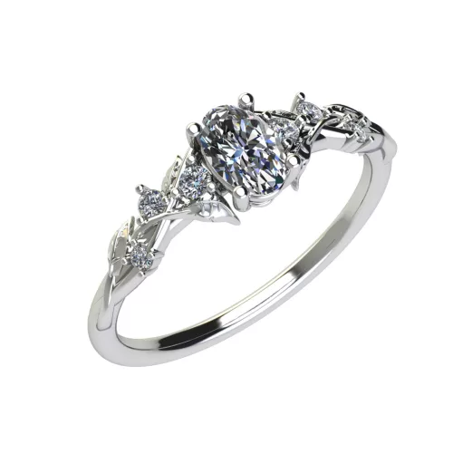 Ékszerpalota eljegyzési gyűrű 0,4ct gyémánttal BRK505 fehér arany