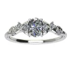 Ékszerpalota eljegyzési gyűrű 0,4ct gyémánttal BRK505 fehér arany