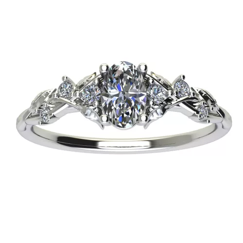 Ékszerpalota eljegyzési gyűrű 0,4ct gyémánttal BRK505 fehér arany