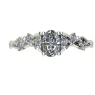 Ékszerpalota eljegyzési gyűrű 0,4ct gyémánttal BRK505 fehér arany