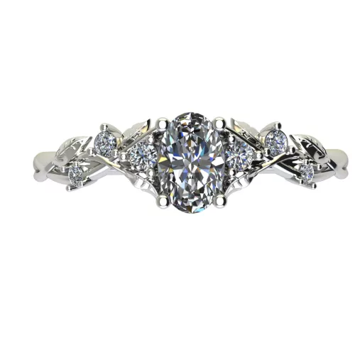 Ékszerpalota eljegyzési gyűrű 0,4ct gyémánttal BRK505 fehér arany