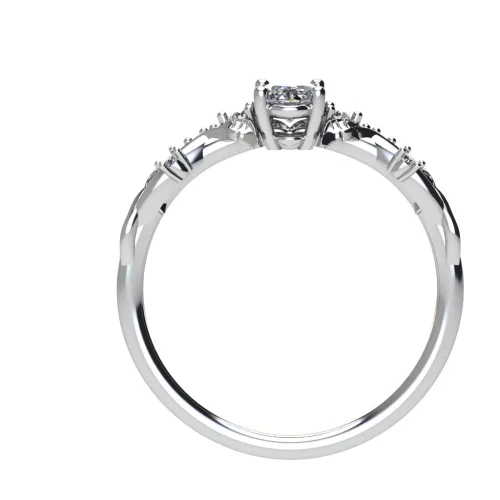 Ékszerpalota eljegyzési gyűrű 0,4ct gyémánttal BRK505 fehér arany