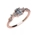 Ékszerpalota eljegyzési gyűrű 0,4ct G/VS gyémánttal BRK505 rozé arany