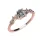 Ékszerpalota eljegyzési gyűrű 0,4ct G/VS gyémánttal BRK505 rozé arany