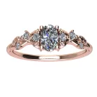 Ékszerpalota eljegyzési gyűrű 0,4ct G/VS gyémánttal BRK505 rozé arany