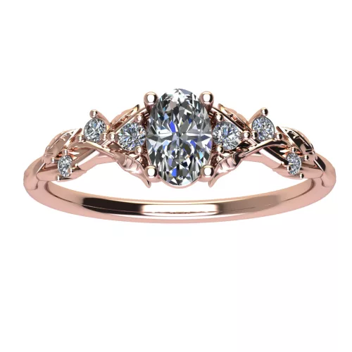 Ékszerpalota eljegyzési gyűrű 0,4ct G/VS gyémánttal BRK505 rozé arany