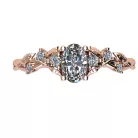 Ékszerpalota eljegyzési gyűrű 0,4ct G/VS gyémánttal BRK505 rozé arany