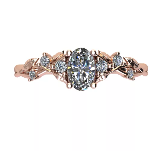 Ékszerpalota eljegyzési gyűrű 0,4ct G/VS gyémánttal BRK505 rozé arany