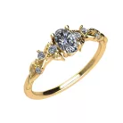 Ékszerpalota eljegyzési gyűrű 0,4ct G/VS gyémánttal BRK505 sárga arany