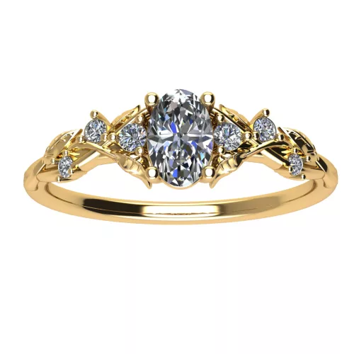 Ékszerpalota eljegyzési gyűrű 0,4ct G/VS gyémánttal BRK505 sárga arany