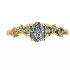 Ékszerpalota eljegyzési gyűrű 0,4ct G/VS gyémánttal BRK505 sárga arany
