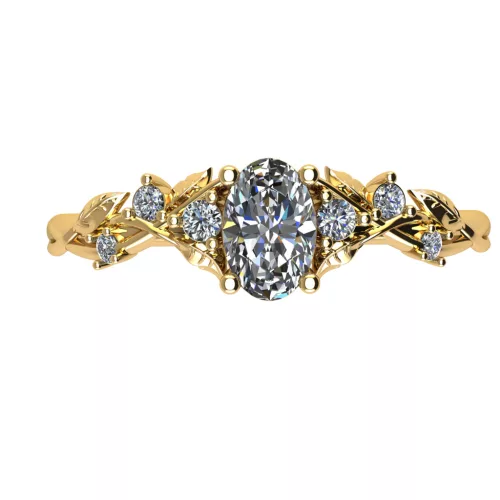 Ékszerpalota eljegyzési gyűrű 0,4ct G/VS gyémánttal BRK505 sárga arany