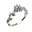 Ékszerpalota eljegyzési gyűrű 0,4ct gyémánttal BRK506 fehér arany