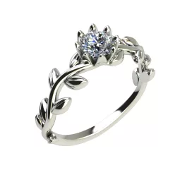   Ékszerpalota eljegyzési gyűrű 0,4ct gyémánttal BRK506 fehér arany