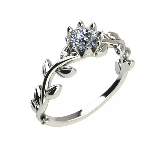 Ékszerpalota eljegyzési gyűrű 0,4ct gyémánttal BRK506 fehér arany