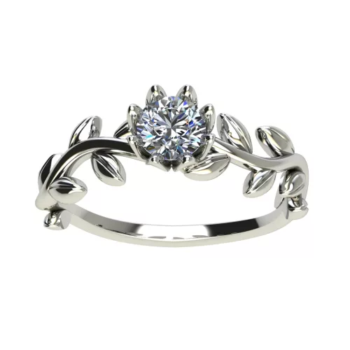 Ékszerpalota eljegyzési gyűrű 0,4ct gyémánttal BRK506 fehér arany