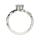 Ékszerpalota eljegyzési gyűrű 0,4ct gyémánttal BRK506 fehér arany