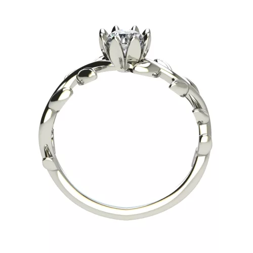 Ékszerpalota eljegyzési gyűrű 0,4ct gyémánttal BRK506 fehér arany