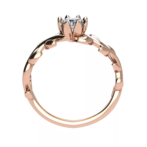 Ékszerpalota eljegyzési gyűrű 0,4ct G/VS gyémánttal BRK506 rozé arany