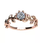 Ékszerpalota eljegyzési gyűrű 0,4ct G/VS gyémánttal BRK506 rozé arany