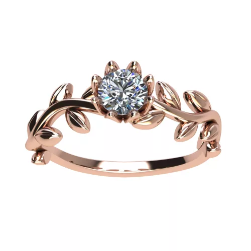 Ékszerpalota eljegyzési gyűrű 0,4ct G/VS gyémánttal BRK506 rozé arany