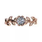 Ékszerpalota eljegyzési gyűrű 0,4ct G/VS gyémánttal BRK506 rozé arany