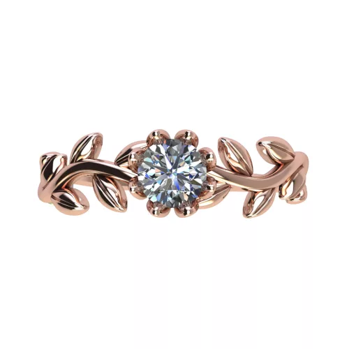 Ékszerpalota eljegyzési gyűrű 0,4ct G/VS gyémánttal BRK506 rozé arany
