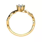 Ékszerpalota eljegyzési gyűrű 0,4ct G/VS gyémánttal BRK506 sárga arany