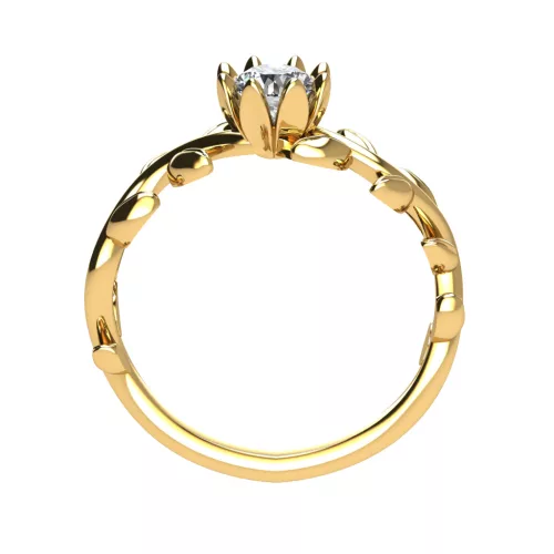 Ékszerpalota eljegyzési gyűrű 0,4ct G/VS gyémánttal BRK506 sárga arany