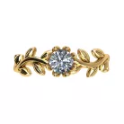Ékszerpalota eljegyzési gyűrű 0,4ct G/VS gyémánttal BRK506 sárga arany