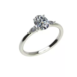   Ékszerpalota eljegyzési gyűrű 0,7ct gyémánttal BRK510 fehér arany
