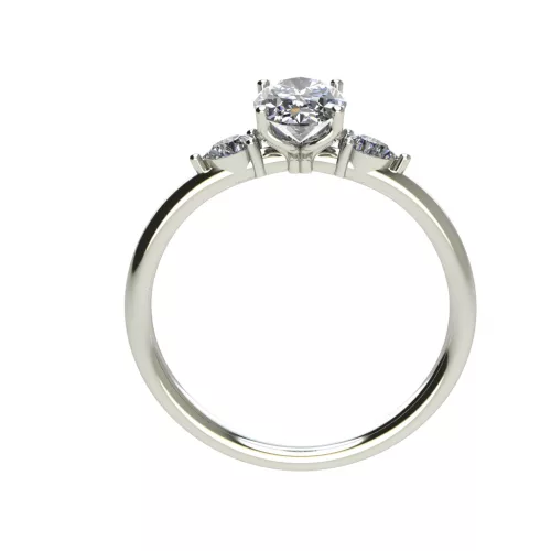 Ékszerpalota eljegyzési gyűrű 0,7ct gyémánttal BRK510 fehér arany