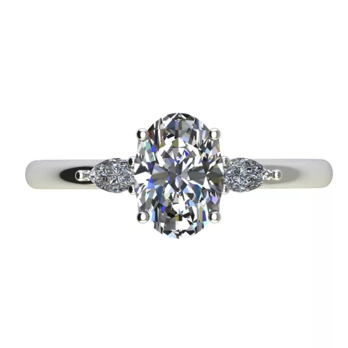 Ékszerpalota eljegyzési gyűrű 0,7ct gyémánttal BRK510 fehér arany