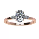 Ékszerpalota eljegyzési gyűrű 0,7ct G/VS gyémánttal BRK510 rozé arany