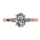 Ékszerpalota eljegyzési gyűrű 0,7ct G/VS gyémánttal BRK510 rozé arany