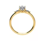 Ékszerpalota eljegyzési gyűrű 0,7ct G/VS gyémánttal BRK510 sárga arany