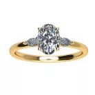 Ékszerpalota eljegyzési gyűrű 0,7ct G/VS gyémánttal BRK510 sárga arany