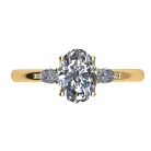Ékszerpalota eljegyzési gyűrű 0,7ct G/VS gyémánttal BRK510 sárga arany