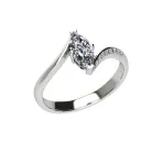Ékszerpalota eljegyzési gyűrű 0,5ct G/VS gyémánttal BRK511 fehér arany
