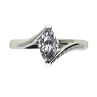 Ékszerpalota eljegyzési gyűrű 0,5ct G/VS gyémánttal BRK511 fehér arany