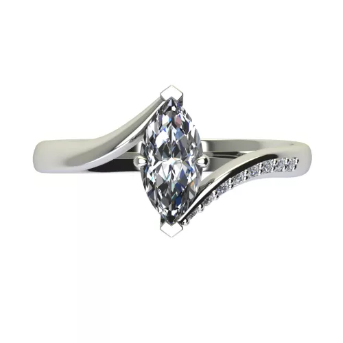 Ékszerpalota eljegyzési gyűrű 0,5ct G/VS gyémánttal BRK511 fehér arany