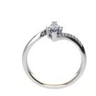 Ékszerpalota eljegyzési gyűrű 0,5ct G/VS gyémánttal BRK511 fehér arany