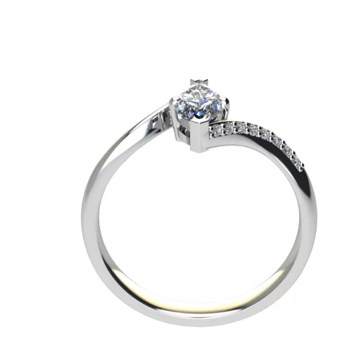 Ékszerpalota eljegyzési gyűrű 0,5ct G/VS gyémánttal BRK511 fehér arany