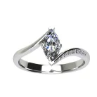 Ékszerpalota eljegyzési gyűrű 0,5ct G/VS gyémánttal BRK511 fehér arany