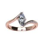 Ékszerpalota eljegyzési gyűrű 0,5ct G/VS gyémánttal BRK511 rozé arany
