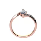 Ékszerpalota eljegyzési gyűrű 0,5ct G/VS gyémánttal BRK511 rozé arany