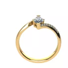 Ékszerpalota eljegyzési gyűrű 0,5ct G/VS gyémánttal BRK511 sárga arany