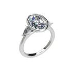 Ékszerpalota eljegyzési gyűrű 3,0ct gyémánttal BRK512 fehér arany